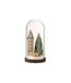 Cloche Déco Led en Verre Maison 27cm Marron-2