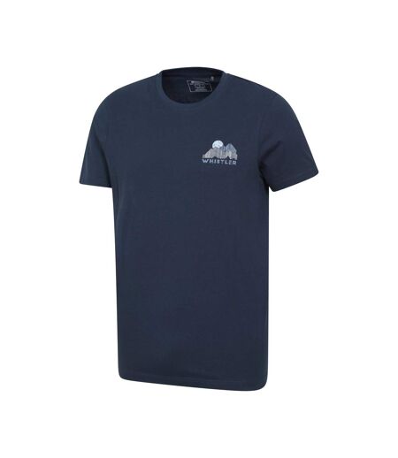 T-shirt Manches Courtes Motif/style Graphique Whistler Homme Bleu Marine Mountain Warehouse