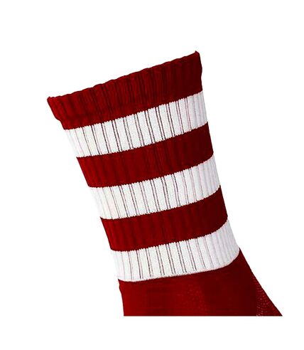 Chaussettes de football pro adulte rouge / blanc Precision