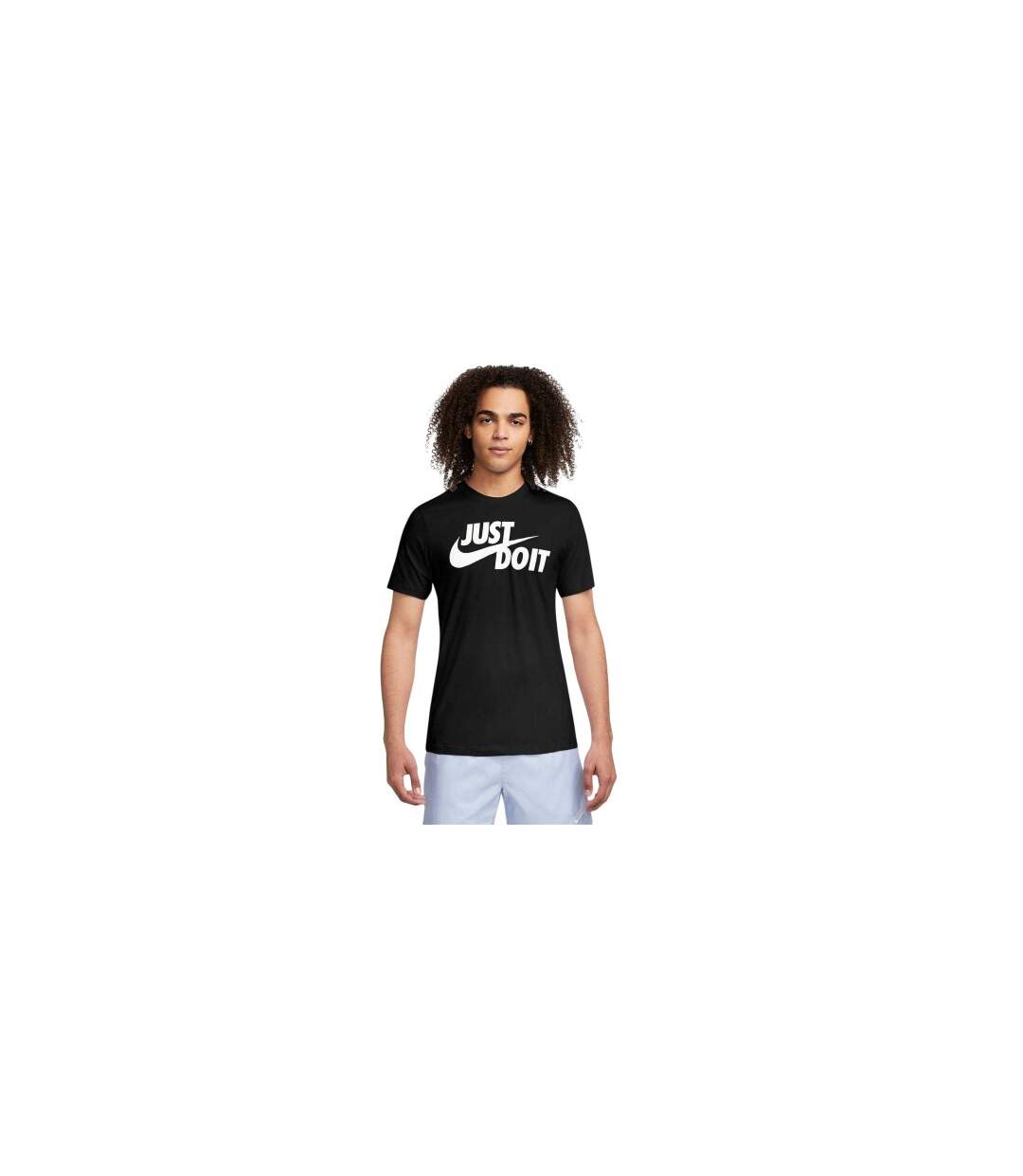 Mens Just Do It T-shirt Black White Nike-1