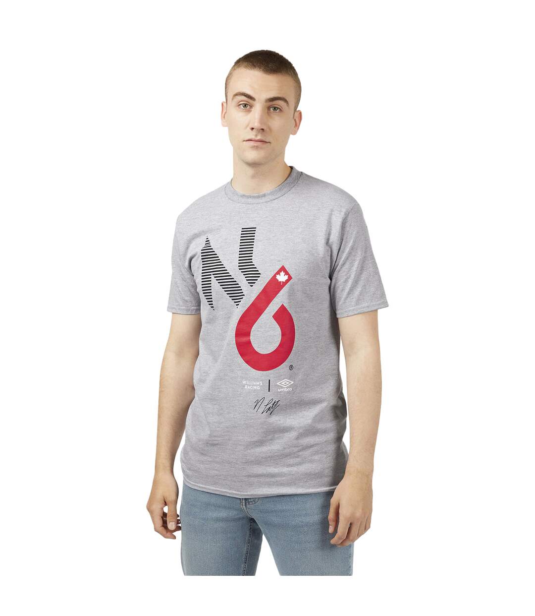 Mens umbro t-shirt grey marl Nicholas Latifi-3