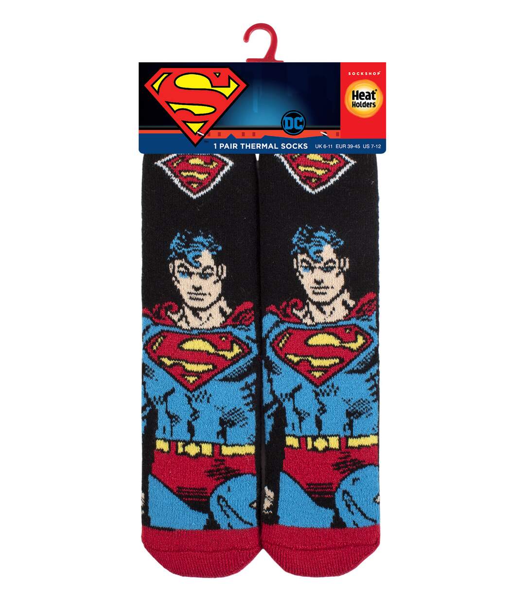 Mens Superman Socks | Heat Holders Lite | DC Universe Novelty Thermal Socks for Winter-2