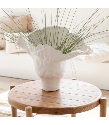Vase Déco en Céramique Corolla 51cm Blanc