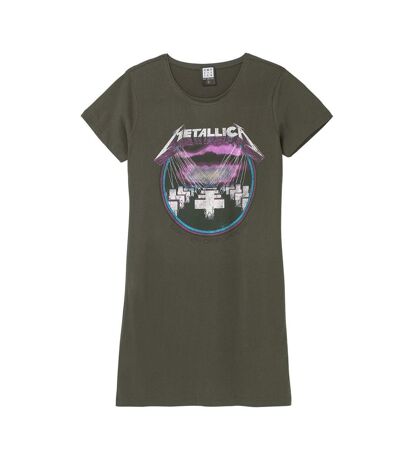 Amplified Womens/Ladies Master Of Puppets Metallica T-Shirt Dress (Charcoal)