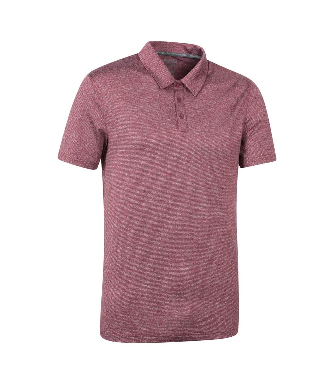 Mens Agra Stripe Polo Shirt Burgundy Mountain Warehouse-4