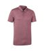Mens Agra Stripe Polo Shirt Burgundy Mountain Warehouse-4