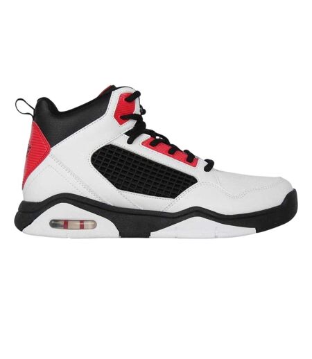 Mens Basketball Shoes White Black Red Rise
