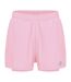 Short De Course Motif/style 2-en-1 Femme Rose Clair Karrimor-1