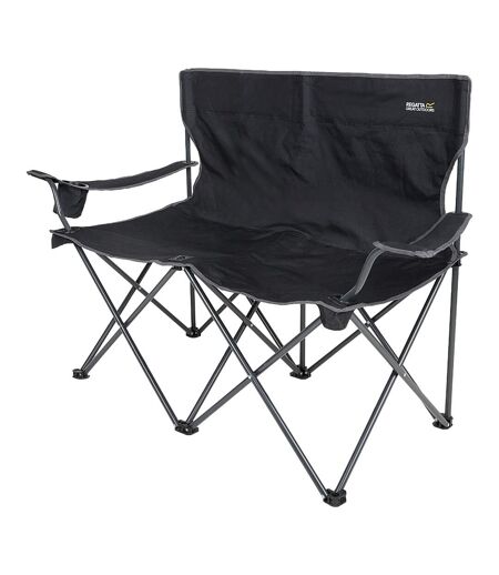 Regatta Isla Logo Travel 2 Person Camping Chair (Black/Gray) (One Size) - UTRG9983