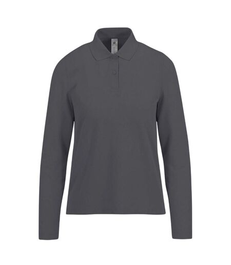 Polo Manches Longues My Polo Femme Gris Foncé B&C