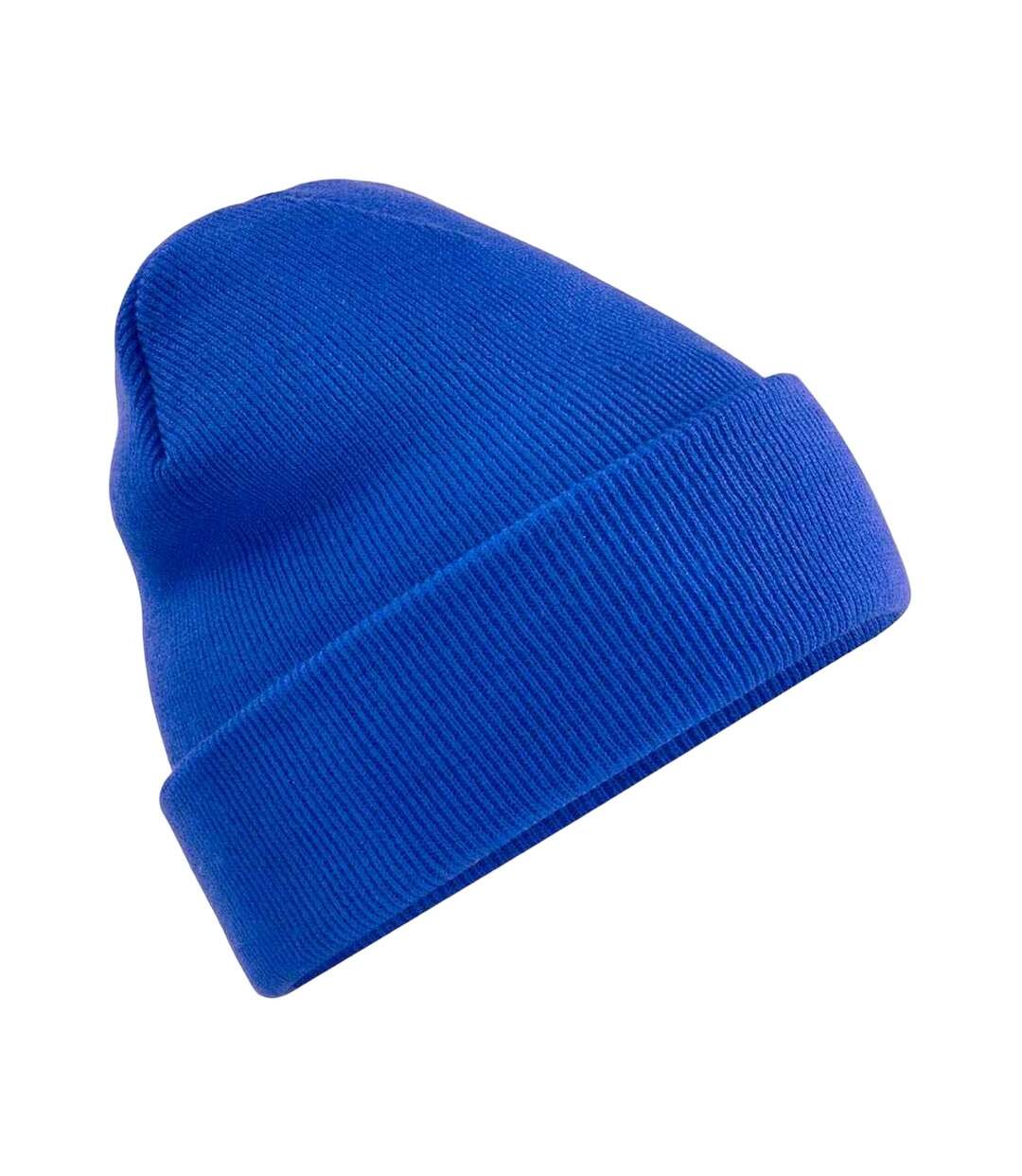 Unisex original cuffed beanie winter hat bright royal blue Beechfield-1