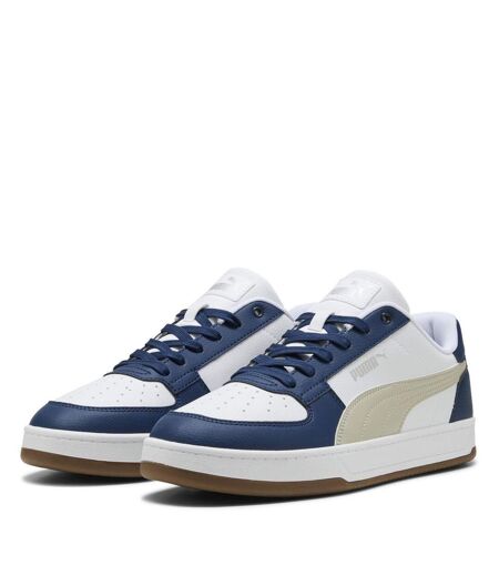 Mens Caven 2.0 Logo Trainers White Blue Gum Puma