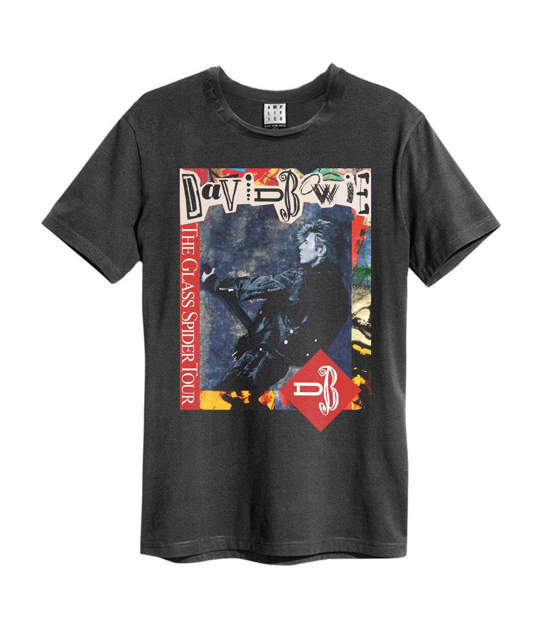 T-shirt Glass Spider Tour Adulte Charbon Amplified-1