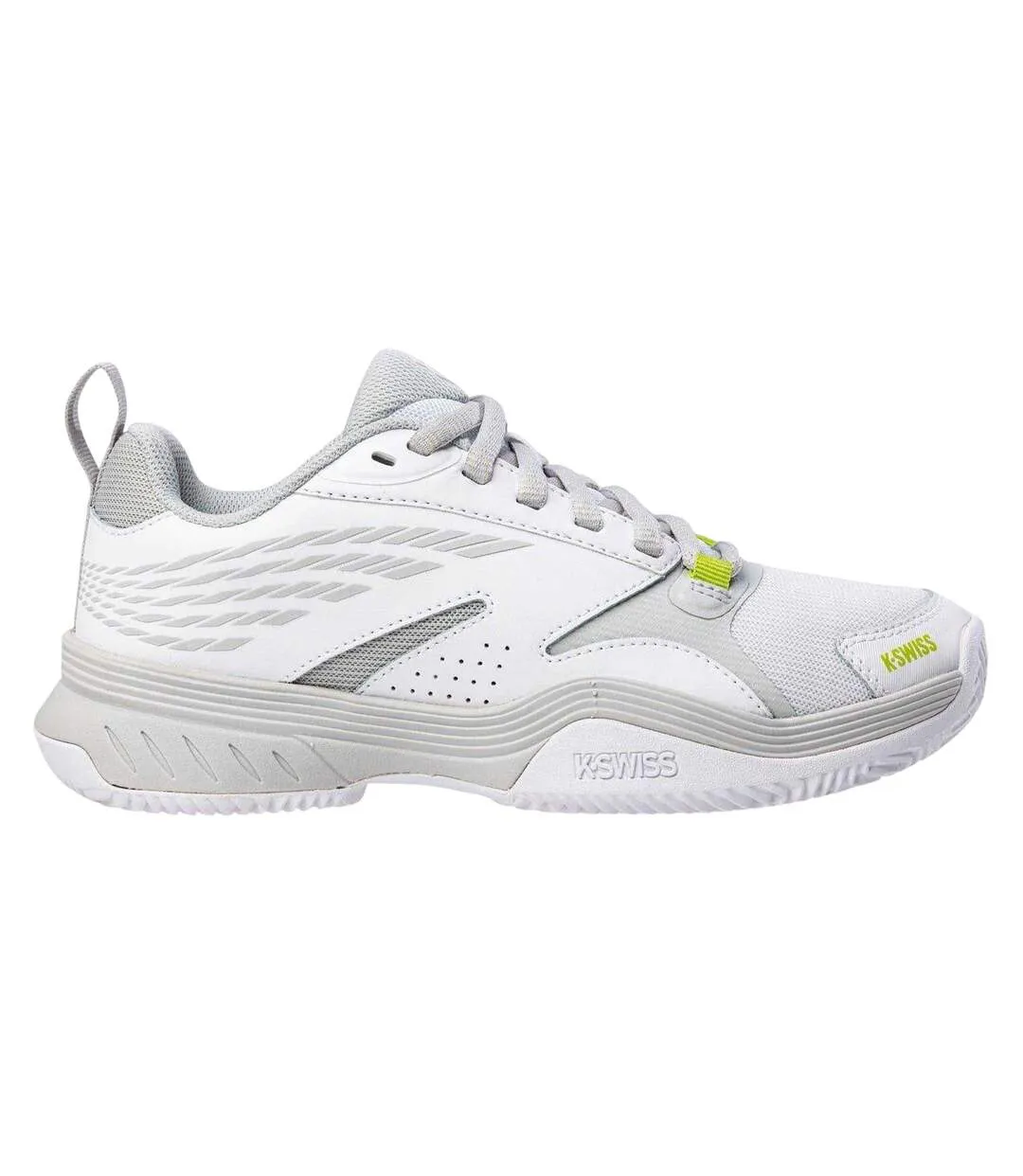 Womens/ladies Speedex Tennis Shoes White Gray Dawn K-Swiss-1