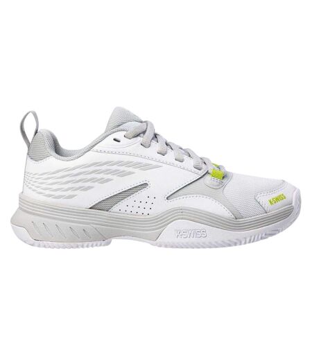 Womens/ladies Speedex Tennis Shoes White Gray Dawn K-Swiss