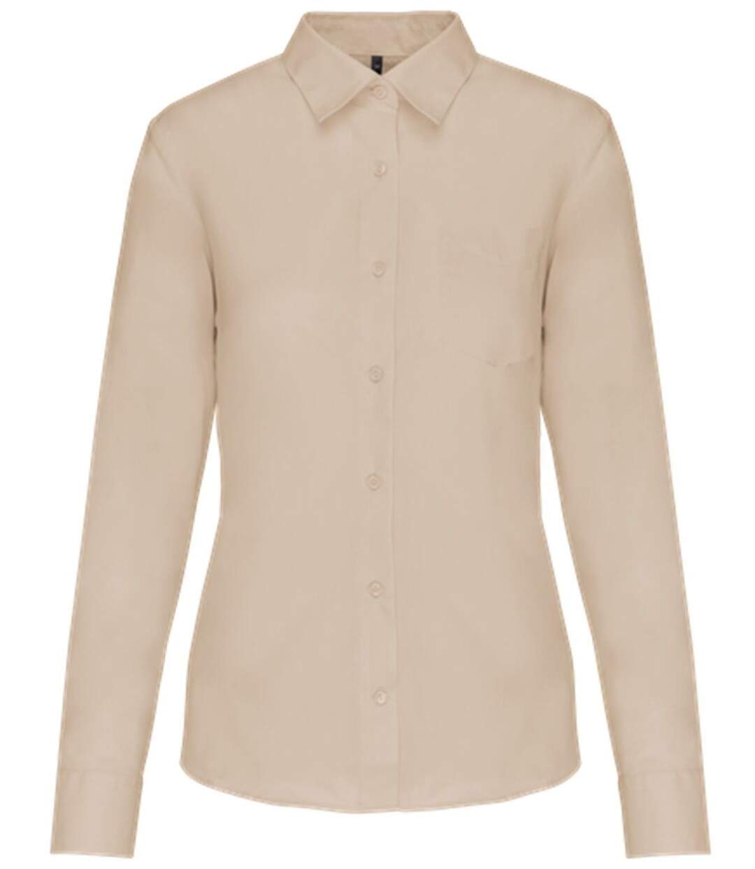 Chemise popeline manches longues - Femme - K549 - beige angora