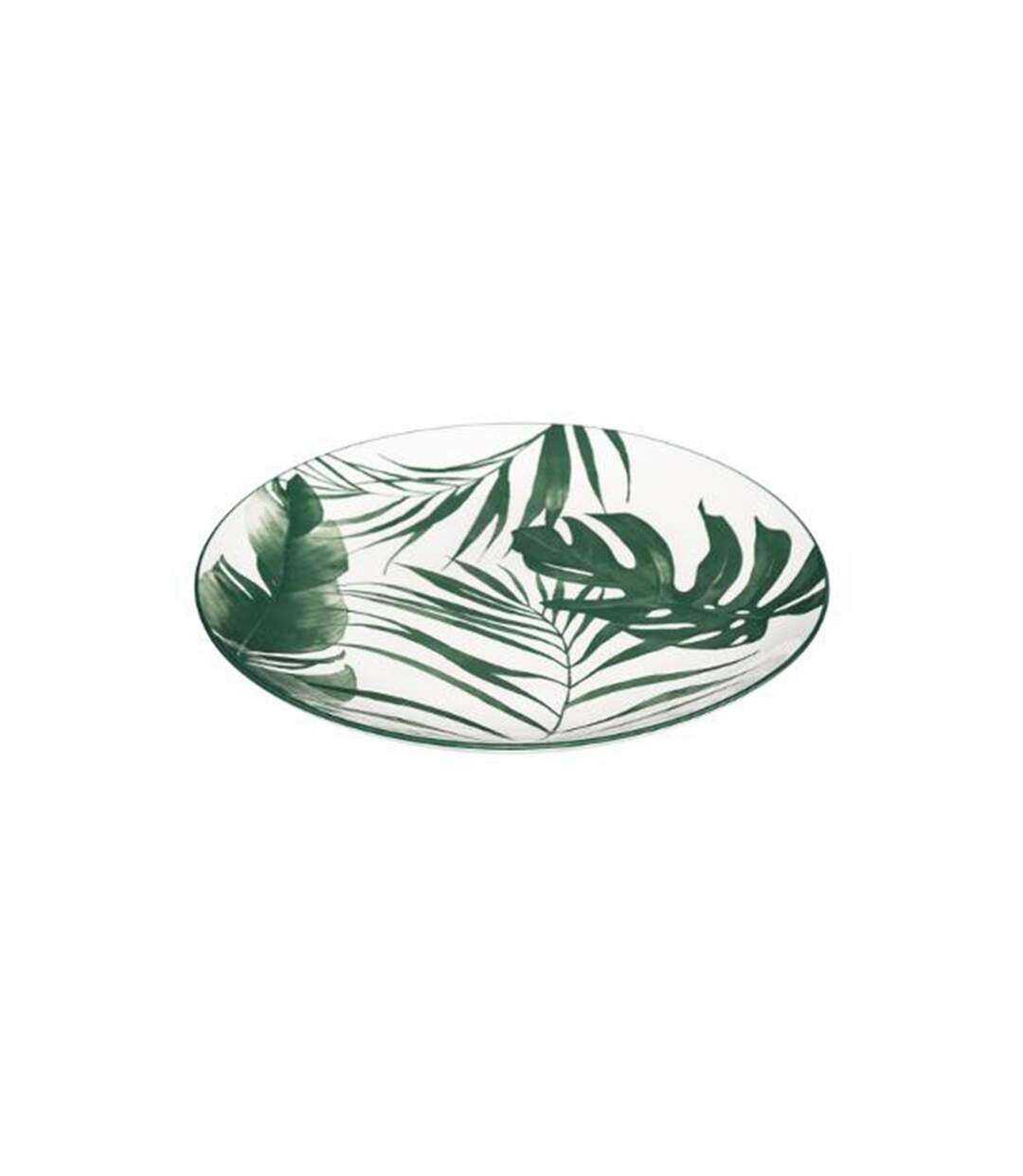 Lot de 6 Assiettes Plates Palme 26cm Vert-2