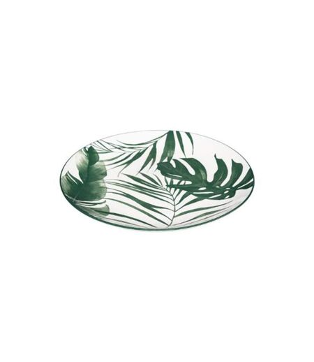 Lot de 6 Assiettes Plates Palme 26cm Vert