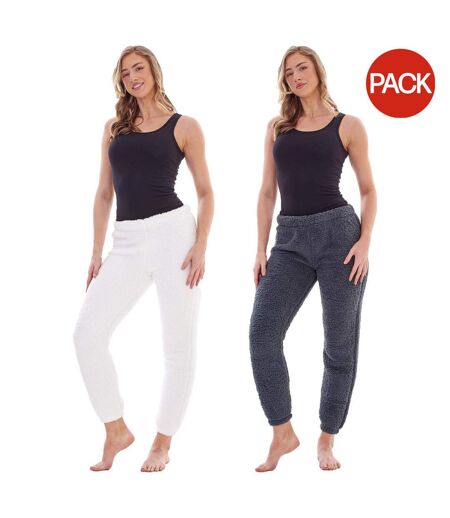 Pantalons De Détente Femme Blanc Charbon Keanu