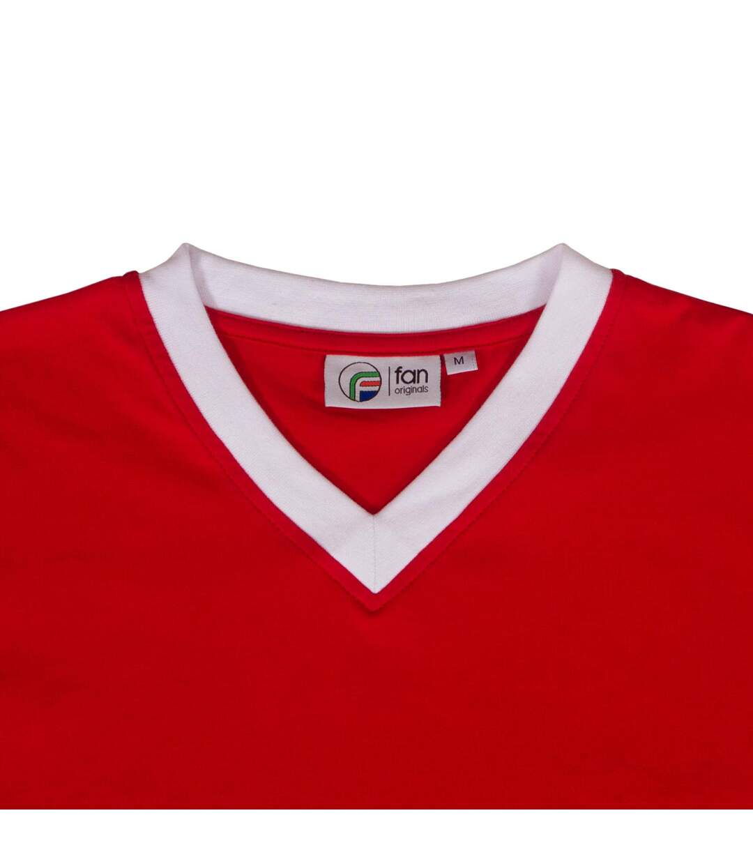 Mens United Wembley 1958 Crest Polyester V Neck T-shirt Red Fan Originals-4