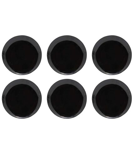 Assiettes en porcelaine noire (lot de 6)