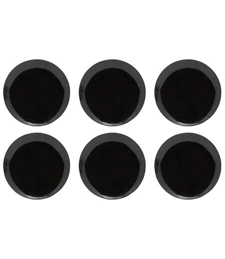 Assiettes en porcelaine noire (lot de 6)