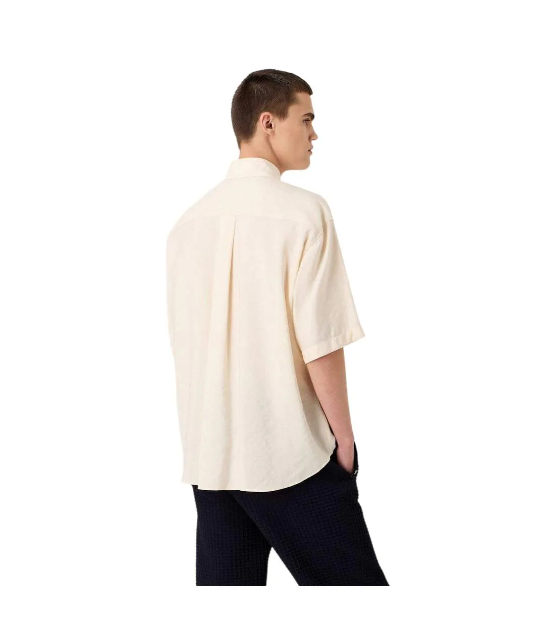 Chemise Manches Courtes Homme Crème Emporio Armani EA7-3