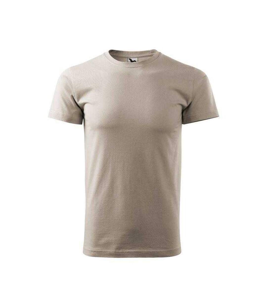 T-shirt Heavy New Homme Marron Beige Malfini-1