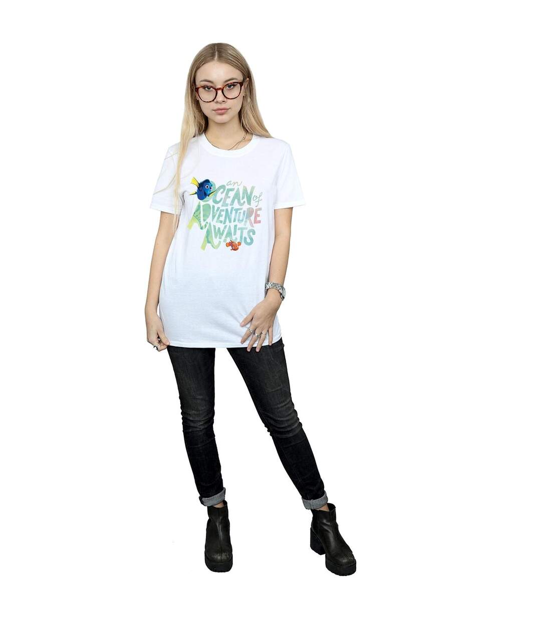 Disney - T-shirt FINDING DORY OCEAN OF ADVENTURE - Femme (Blanc) - UTBI23047-4