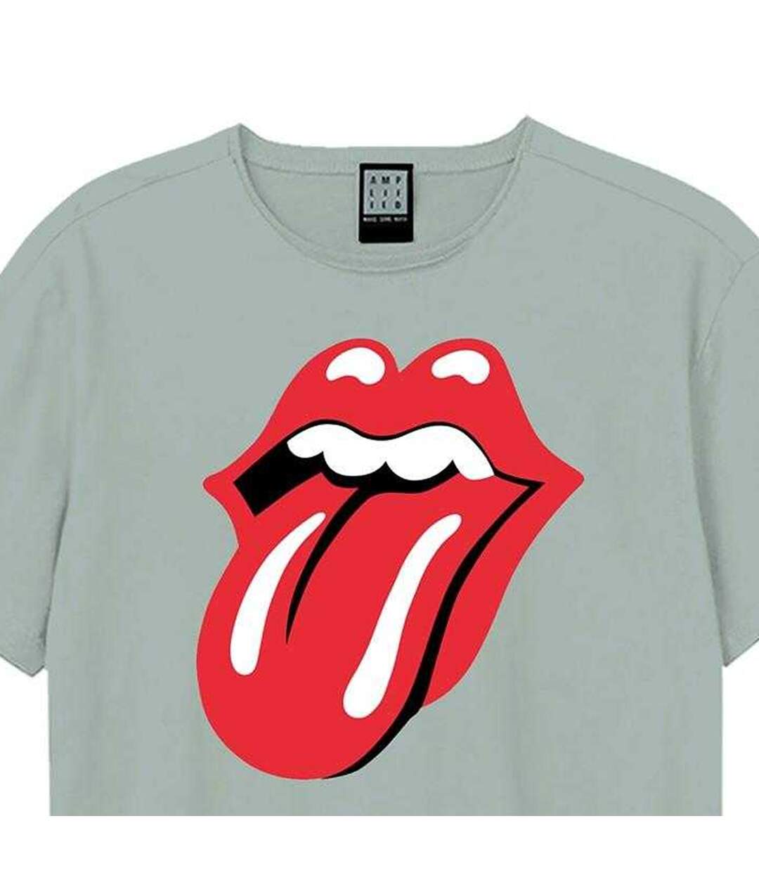 T-shirt Motif/style The Rolling Stones Tongue Adulte Bleu Amplified-3