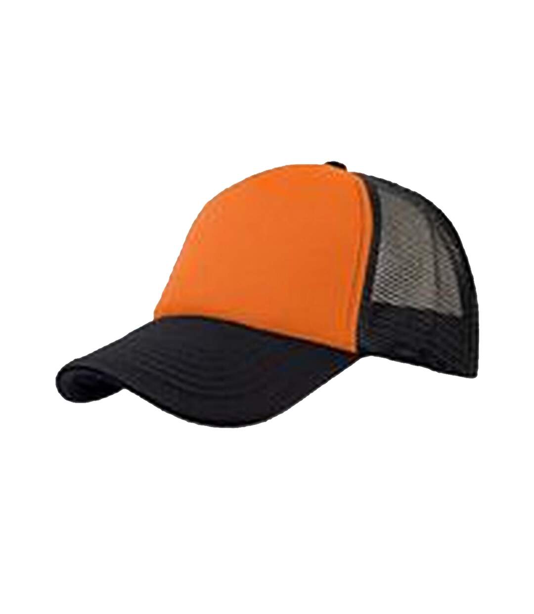 Casquette Style Trucker Rapper Mixte Orange Noir Atlantis-1