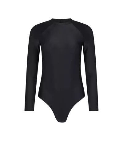 Maillot De Bain 1 Pièce Manches Longues Sydney Femme Noir Mountain Warehouse