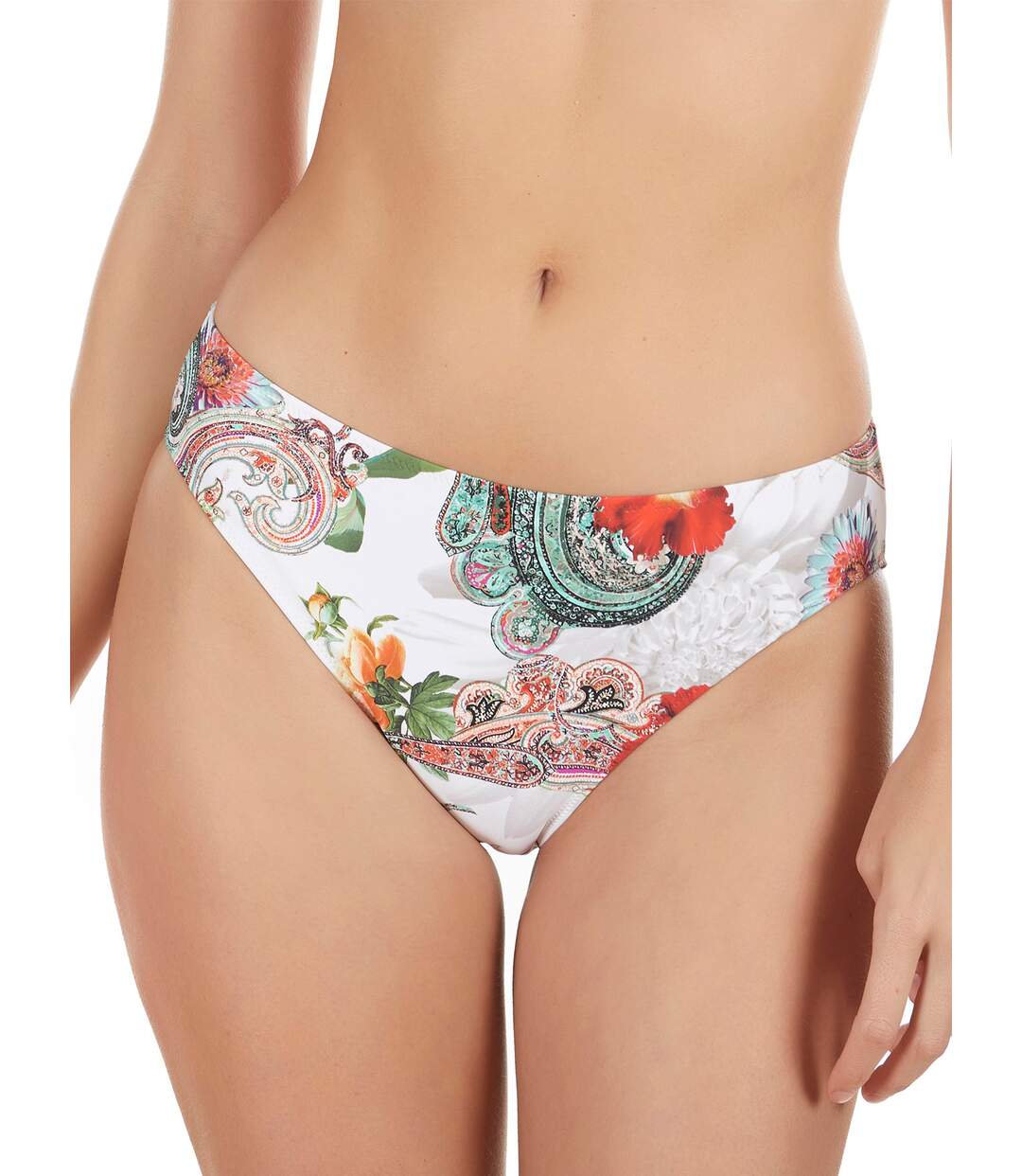 Bas maillot de bain bikini Cachemire blanc Selmark Mare