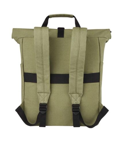 Joey Roll Top Canvas 3.9gal Laptop Backpack (Olive) (One Size) - UTPF4125