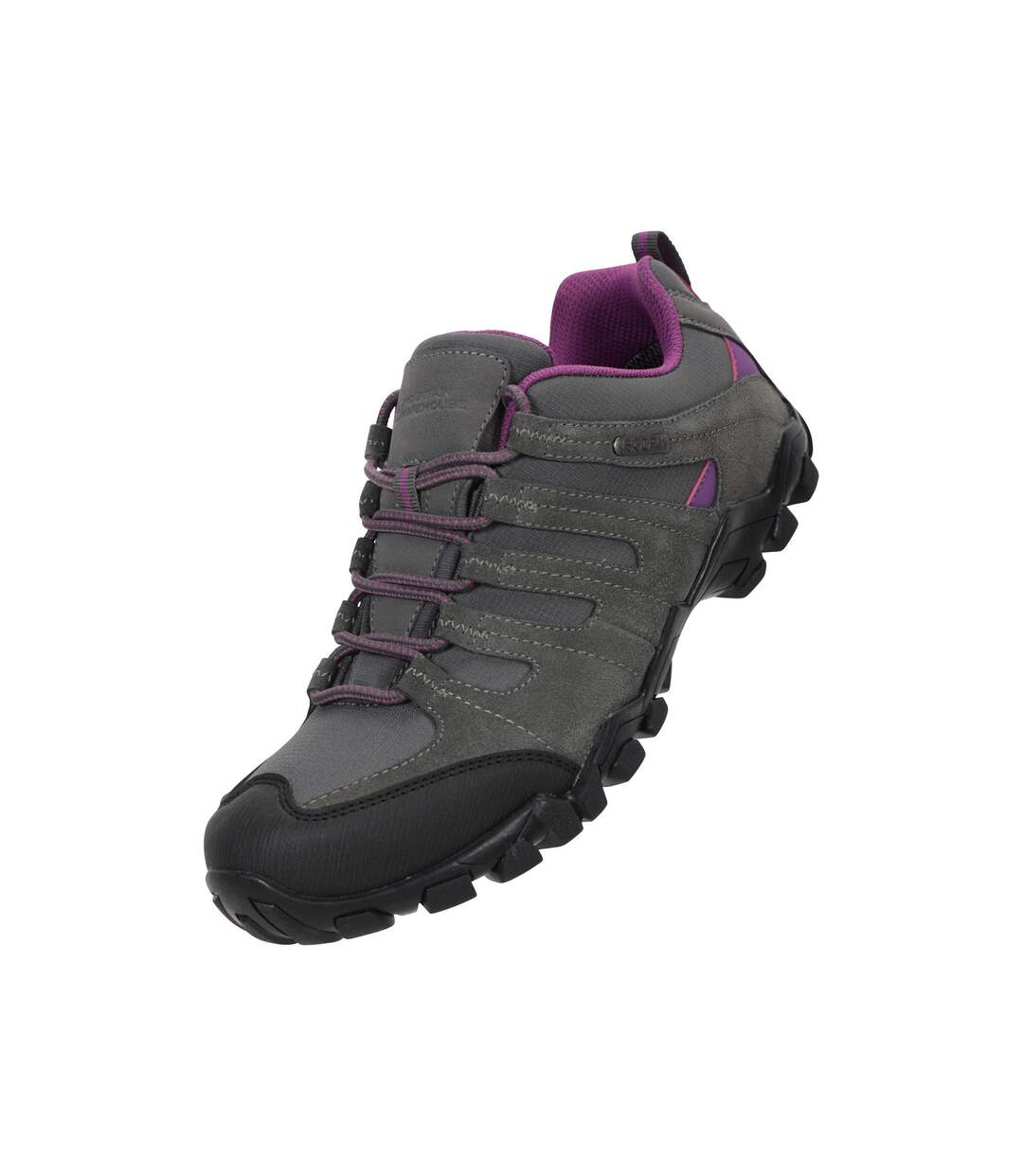 Womens/ladies Belfour Suede Waterproof Walking Shoes Grey Mountain Warehouse-1