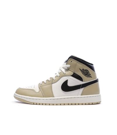 Air jordan 1 mid blanche/beige homme nike