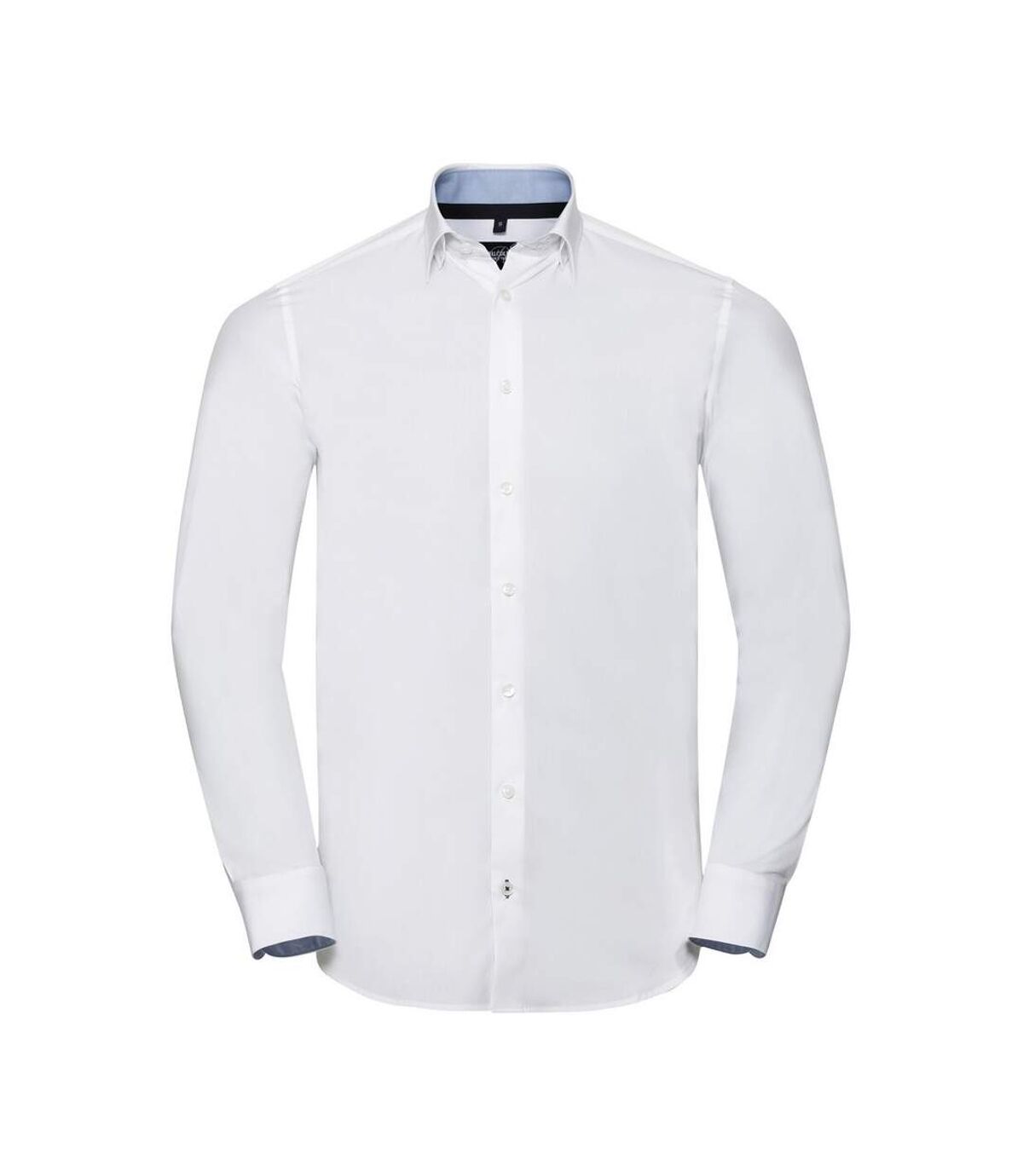 Russell Collection - Chemise - Homme (Blanc / Bleu) - UTPC3683