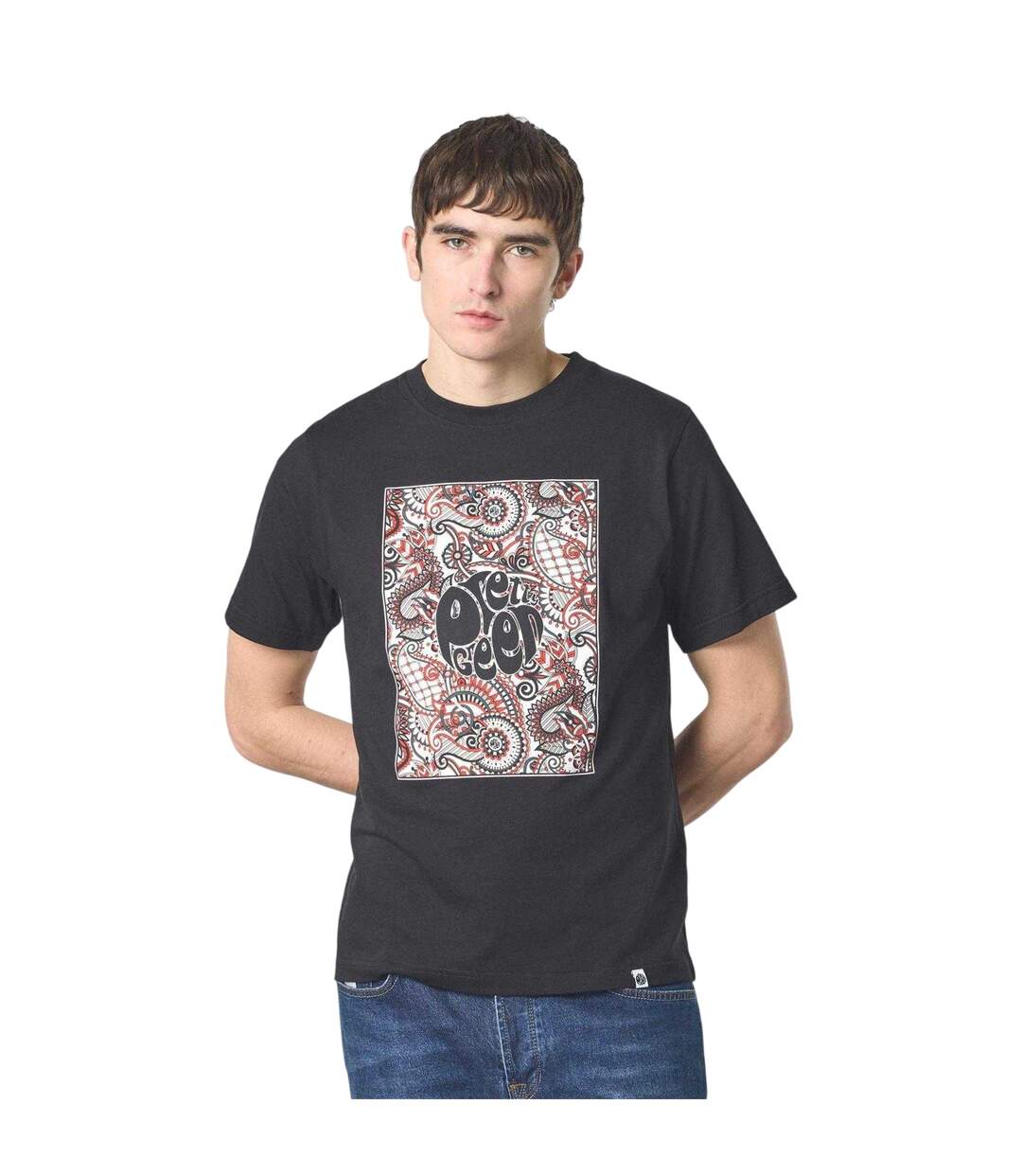 T-shirt Motif/style Logo Rectangulaire Resonance Homme Noir Pretty Green-4