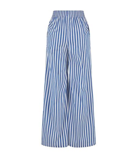 Pantalon Femme Blanc Bleu Urban Classics