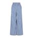 Pantalon Femme Blanc Bleu Urban Classics-2