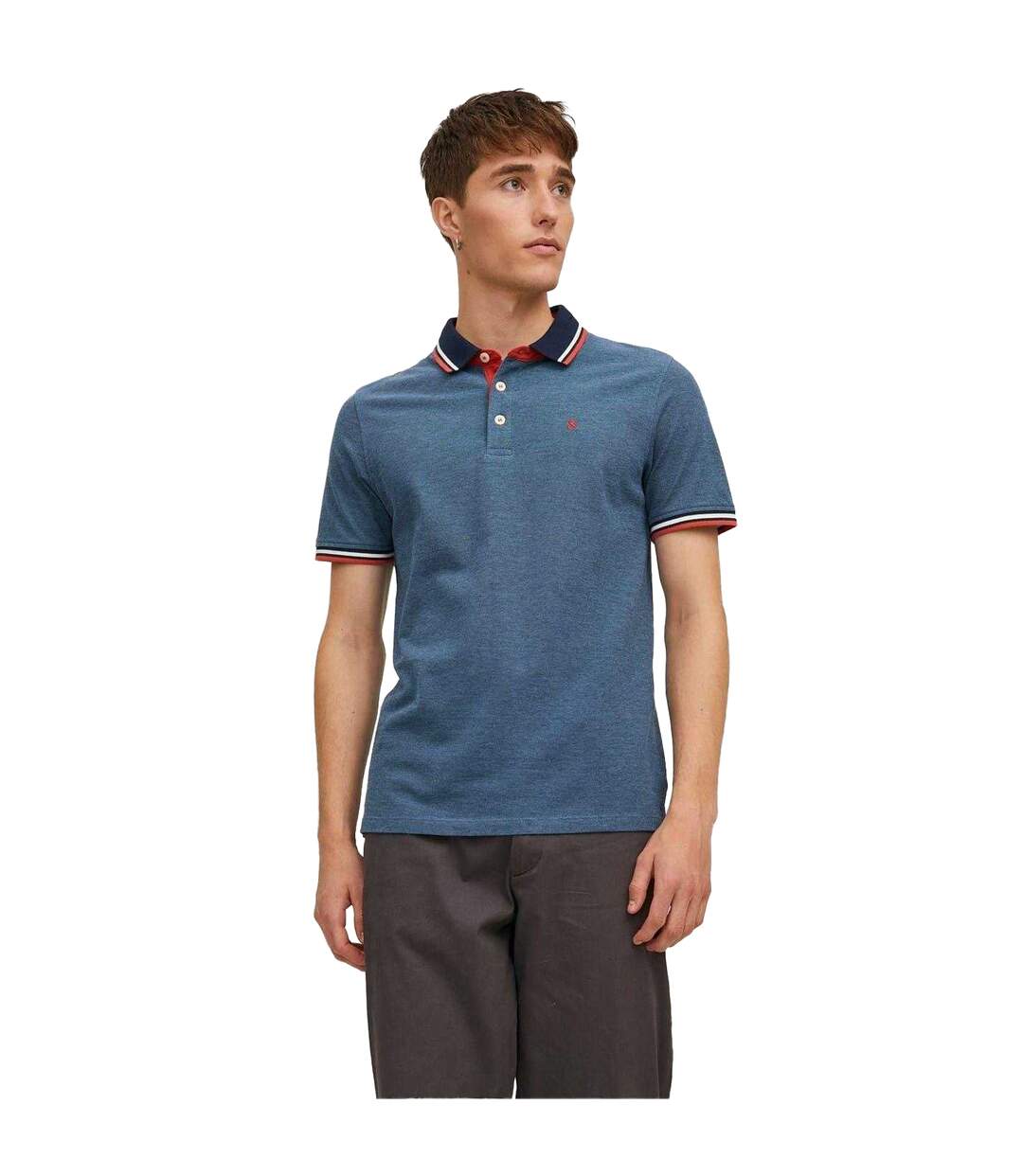 Polo Manches Courtes Homme Bleu Ciel Jack And Jones-2