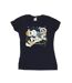 Disney T-shirt en coton Femme/Ladies Goofy Reading In Space (La lecture dans l'espace) (Bleu marine) - UTBI33615-1