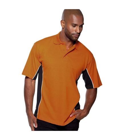 Gamegear® Mens Track Pique Short Sleeve Polo Shirt Top (Orange/Graphite/White) - UTBC412