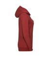 Russell Ladies Authentic Melange Hoodie (Brick Red Melange)