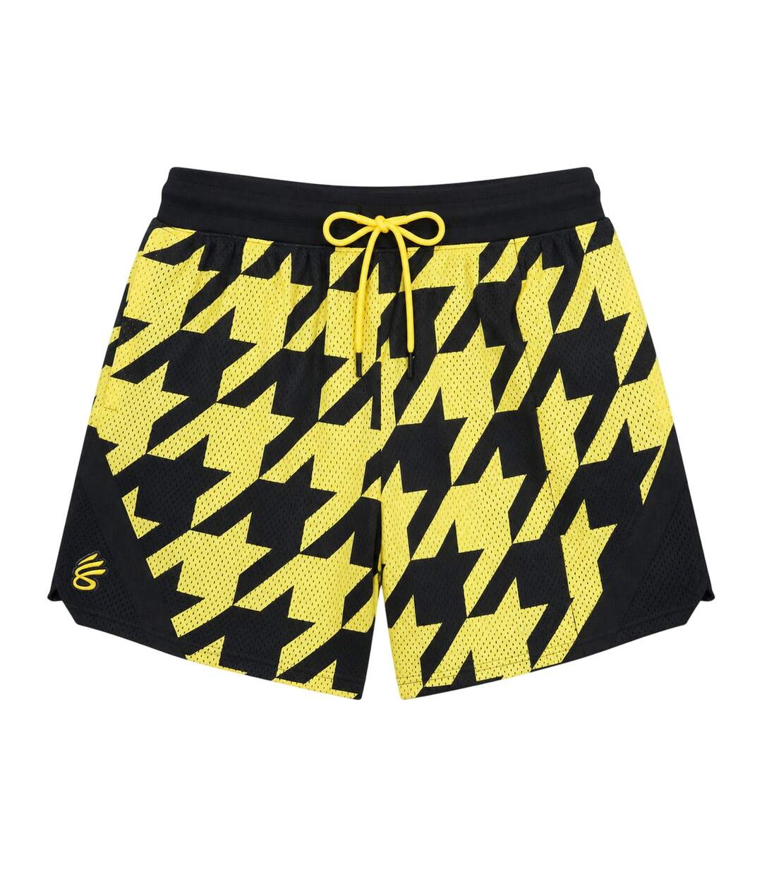 Mens Curry Houndstooth Basketball Shorts Black Under Armour-2