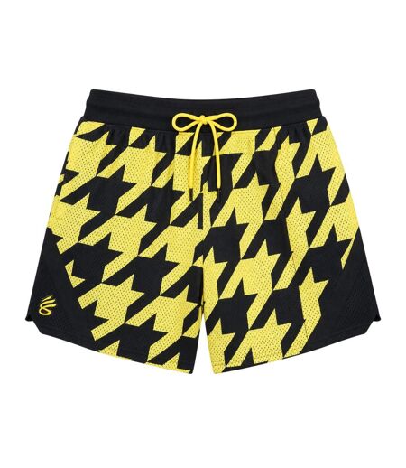 Mens Curry Houndstooth Basketball Shorts Black Under Armour