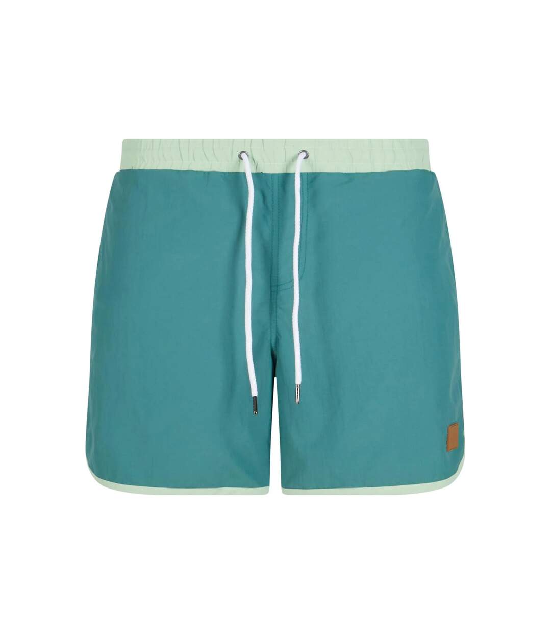Short De Bain Motif/style Rétro Homme Vert Vert Urban Classics-1