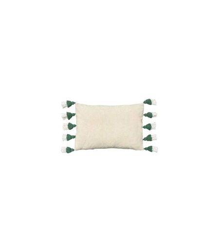 Rainbow tufted tassel cushion cover one size sage Furn