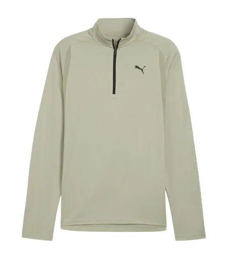 Mens Performance Quarter Zip Tailored Long-sleeved Top Army Puma