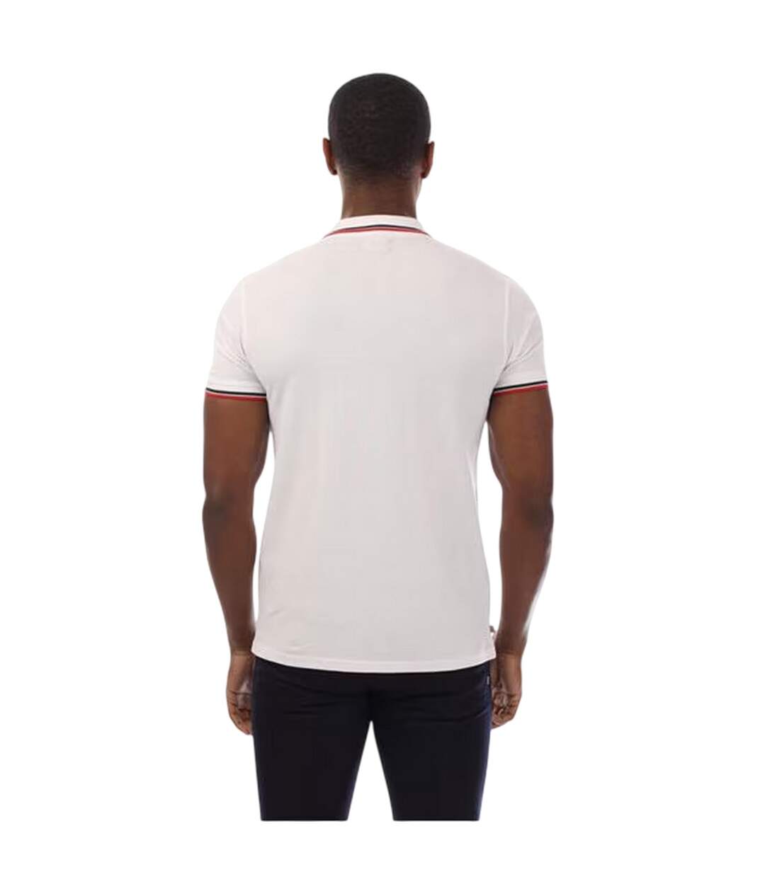 Polo Manches Courtes Homme Blanc Bleu Marine Aquascutum-3
